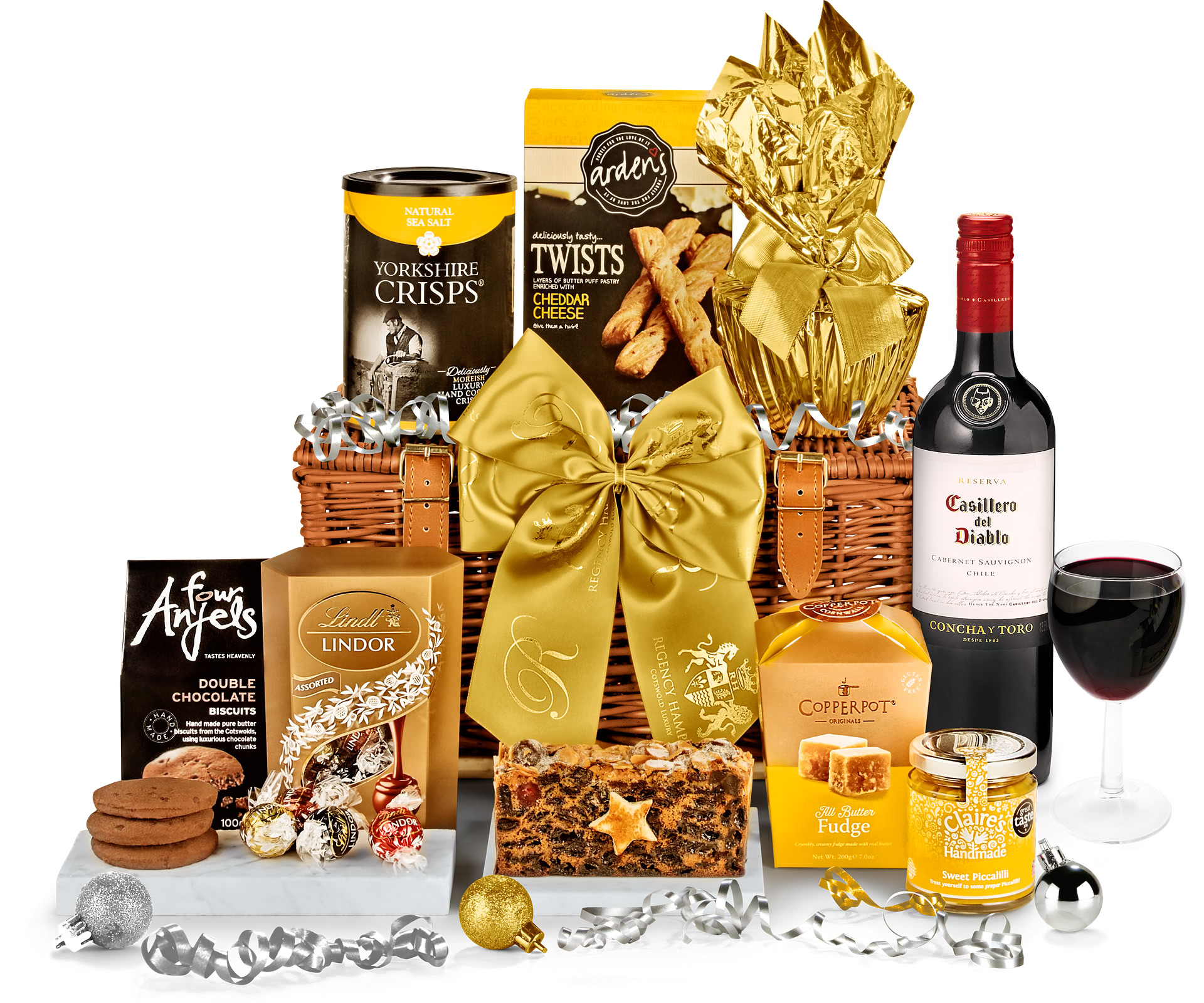 Festive Cracker Hamper With Red Wine Regency Hampers 4447